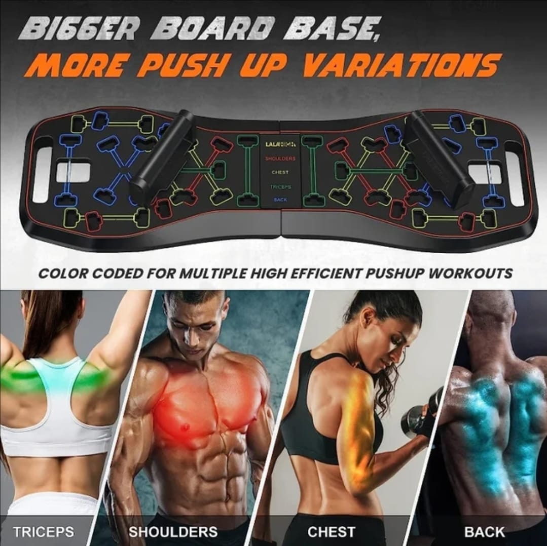 Sistema portátil Home Gym com bandas de resistência, grande compacto Push Up Board, Pilates Bar, 20 acessórios de fitness