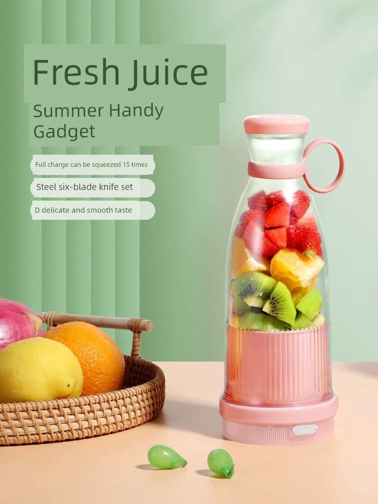 Juicers recarregáveis de frutas frescas, USB Portable Juice Bottle, Mini rápido liquidificador elétrico, Smoothie Ice Maker, Blue Pink Juicers