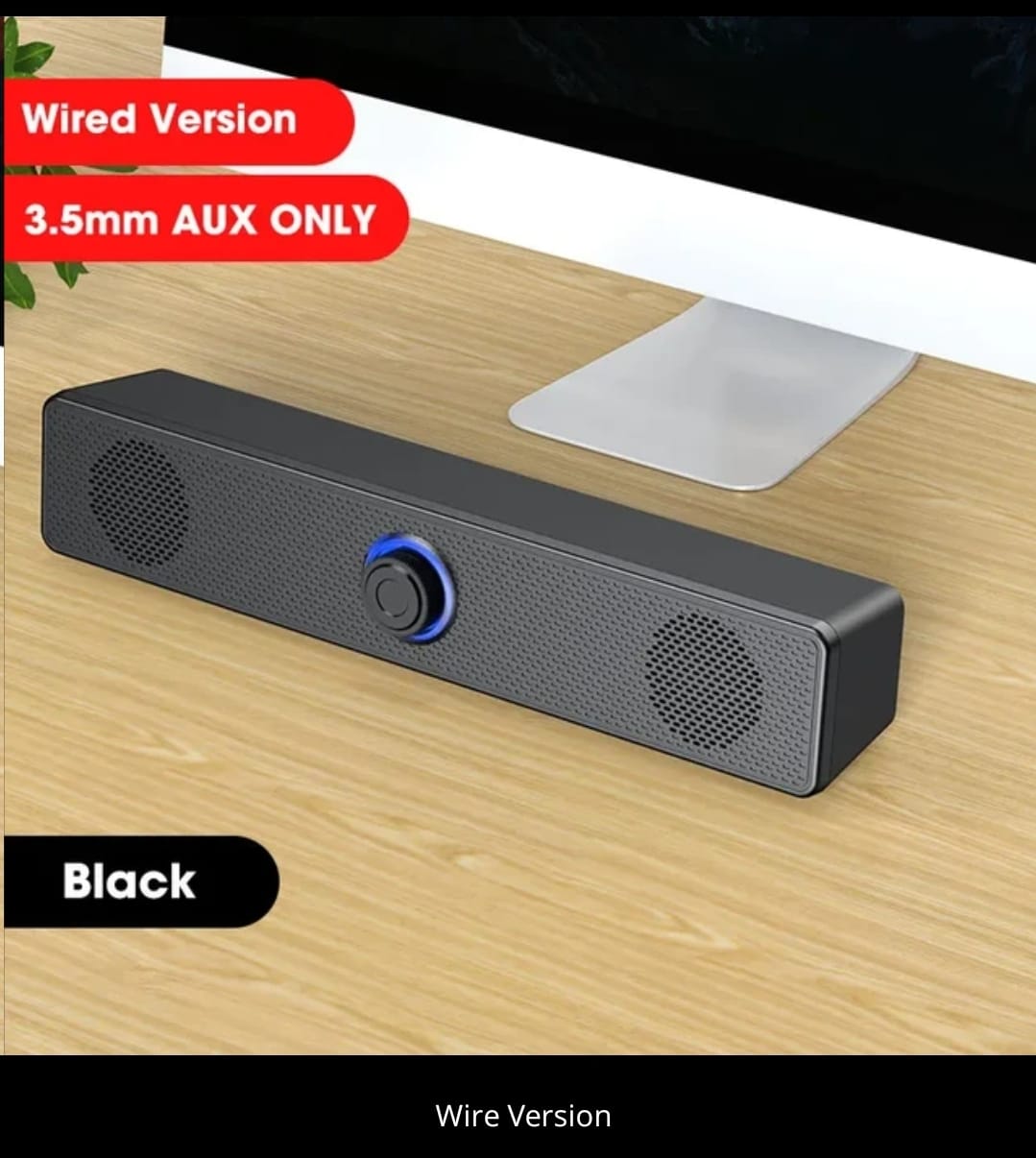 PC Soundbar Wired and Wireless Bluetooth Speaker USB Powered Soundbar for TV Pc Laptop Gaming Home Theater Surround Audio System
